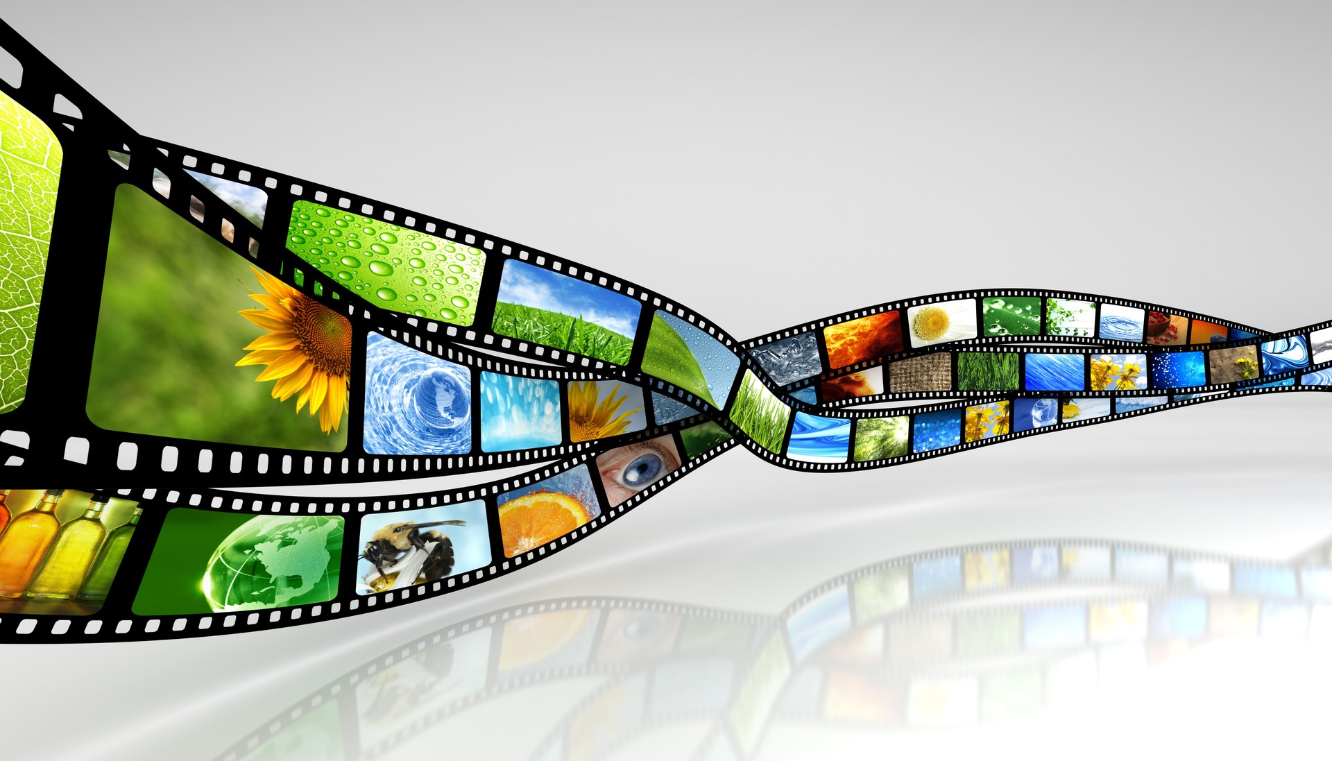 Colorful reel of photographic film